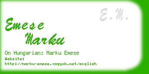 emese marku business card